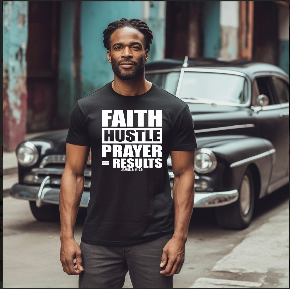 Faith Hustle Prayer Results T-Shirt (Unisex)