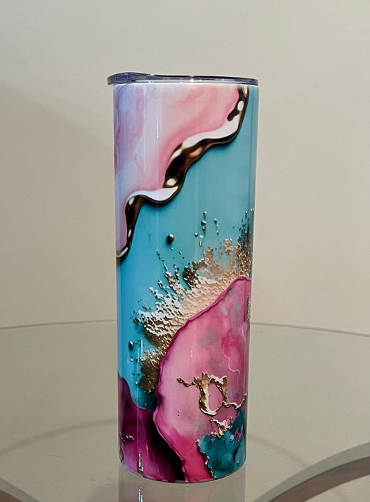 Pink and Green Marble 20oz Tumbler